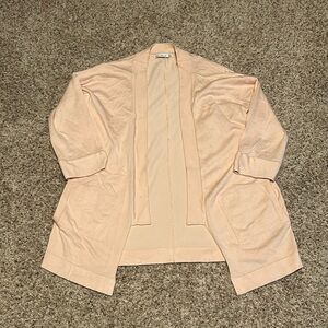 Zara knit women’s salmon colored buttonless cardigan